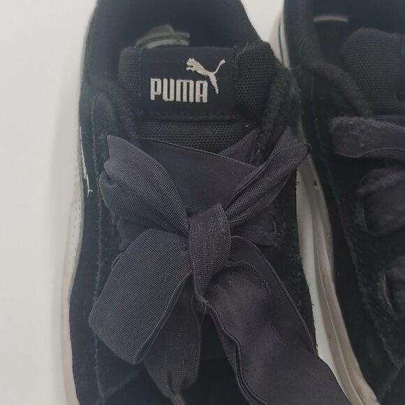 PUMA Suede Hearts Black Sneakers - Size 10C - Picture 3 of 8